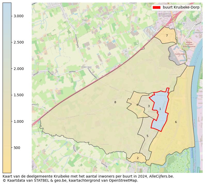 Aantal inwoners op de kaart van de buurt Kruibeke-Dorp: Op deze pagina vind je veel informatie over inwoners (zoals de verdeling naar leeftijdsgroepen, gezinssamenstelling, geslacht, autochtoon of Belgisch met een immigratie achtergrond,...), woningen (aantallen, types, prijs ontwikkeling, gebruik, type eigendom,...) en méér (autobezit, energieverbruik,...)  op basis van open data van STATBEL en diverse andere bronnen!