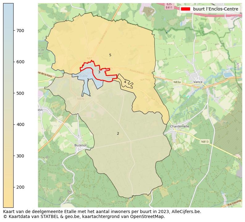 Aantal inwoners op de kaart van de buurt l’Enclos-Centre: Op deze pagina vind je veel informatie over inwoners (zoals de verdeling naar leeftijdsgroepen, gezinssamenstelling, geslacht, autochtoon of Belgisch met een immigratie achtergrond,...), woningen (aantallen, types, prijs ontwikkeling, gebruik, type eigendom,...) en méér (autobezit, energieverbruik,...)  op basis van open data van STATBEL en diverse andere bronnen!