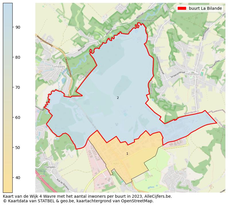 Aantal inwoners op de kaart van de buurt La Bilande: Op deze pagina vind je veel informatie over inwoners (zoals de verdeling naar leeftijdsgroepen, gezinssamenstelling, geslacht, autochtoon of Belgisch met een immigratie achtergrond,...), woningen (aantallen, types, prijs ontwikkeling, gebruik, type eigendom,...) en méér (autobezit, energieverbruik,...)  op basis van open data van STATBEL en diverse andere bronnen!