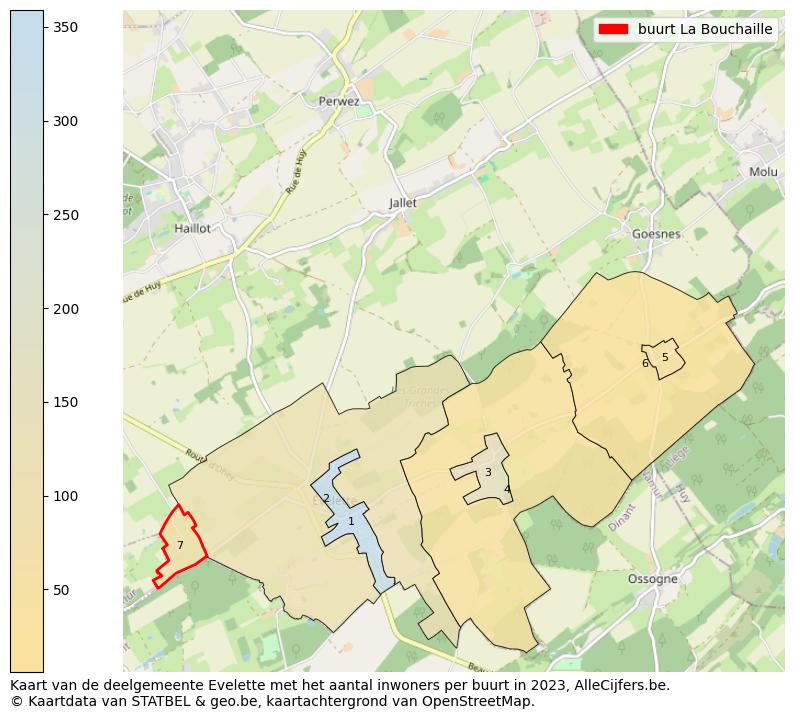 Aantal inwoners op de kaart van de buurt La Bouchaille: Op deze pagina vind je veel informatie over inwoners (zoals de verdeling naar leeftijdsgroepen, gezinssamenstelling, geslacht, autochtoon of Belgisch met een immigratie achtergrond,...), woningen (aantallen, types, prijs ontwikkeling, gebruik, type eigendom,...) en méér (autobezit, energieverbruik,...)  op basis van open data van STATBEL en diverse andere bronnen!