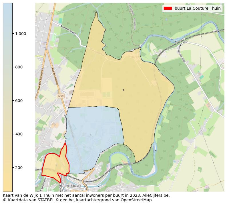 Aantal inwoners op de kaart van de buurt La Couture: Op deze pagina vind je veel informatie over inwoners (zoals de verdeling naar leeftijdsgroepen, gezinssamenstelling, geslacht, autochtoon of Belgisch met een immigratie achtergrond,...), woningen (aantallen, types, prijs ontwikkeling, gebruik, type eigendom,...) en méér (autobezit, energieverbruik,...)  op basis van open data van STATBEL en diverse andere bronnen!