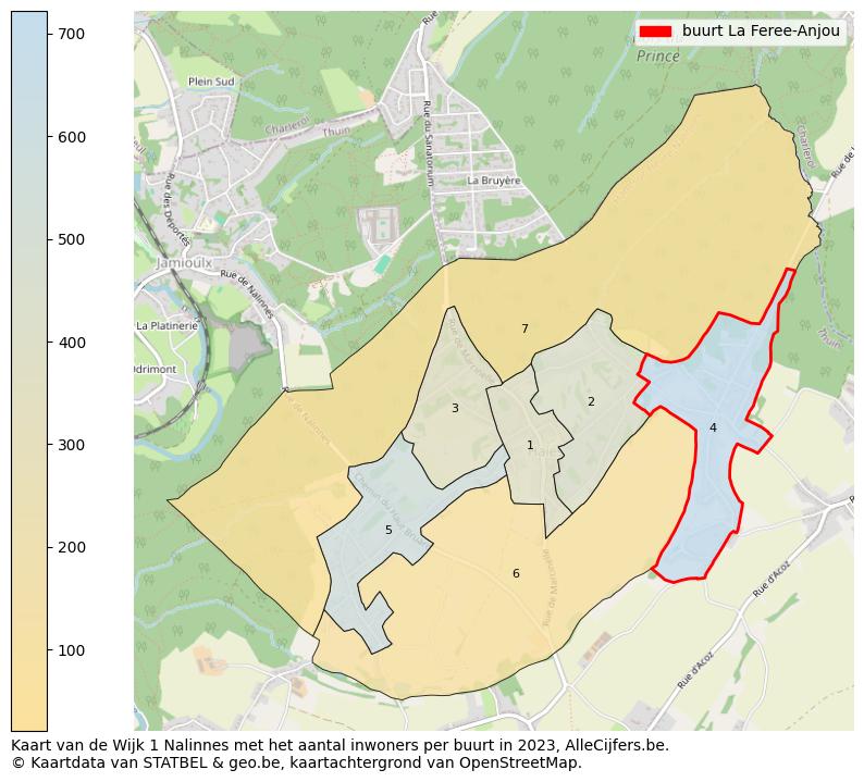 Aantal inwoners op de kaart van de buurt La Feree-Anjou: Op deze pagina vind je veel informatie over inwoners (zoals de verdeling naar leeftijdsgroepen, gezinssamenstelling, geslacht, autochtoon of Belgisch met een immigratie achtergrond,...), woningen (aantallen, types, prijs ontwikkeling, gebruik, type eigendom,...) en méér (autobezit, energieverbruik,...)  op basis van open data van STATBEL en diverse andere bronnen!