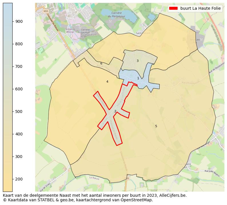 Aantal inwoners op de kaart van de buurt La Haute Folie: Op deze pagina vind je veel informatie over inwoners (zoals de verdeling naar leeftijdsgroepen, gezinssamenstelling, geslacht, autochtoon of Belgisch met een immigratie achtergrond,...), woningen (aantallen, types, prijs ontwikkeling, gebruik, type eigendom,...) en méér (autobezit, energieverbruik,...)  op basis van open data van STATBEL en diverse andere bronnen!