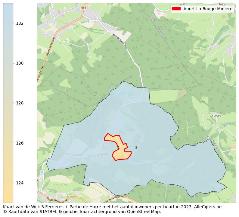 Aantal inwoners op de kaart van de buurt La Rouge-Miniere: Op deze pagina vind je veel informatie over inwoners (zoals de verdeling naar leeftijdsgroepen, gezinssamenstelling, geslacht, autochtoon of Belgisch met een immigratie achtergrond,...), woningen (aantallen, types, prijs ontwikkeling, gebruik, type eigendom,...) en méér (autobezit, energieverbruik,...)  op basis van open data van STATBEL en diverse andere bronnen!