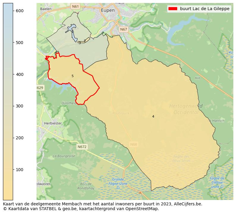 Aantal inwoners op de kaart van de buurt Lac de La Gileppe: Op deze pagina vind je veel informatie over inwoners (zoals de verdeling naar leeftijdsgroepen, gezinssamenstelling, geslacht, autochtoon of Belgisch met een immigratie achtergrond,...), woningen (aantallen, types, prijs ontwikkeling, gebruik, type eigendom,...) en méér (autobezit, energieverbruik,...)  op basis van open data van STATBEL en diverse andere bronnen!