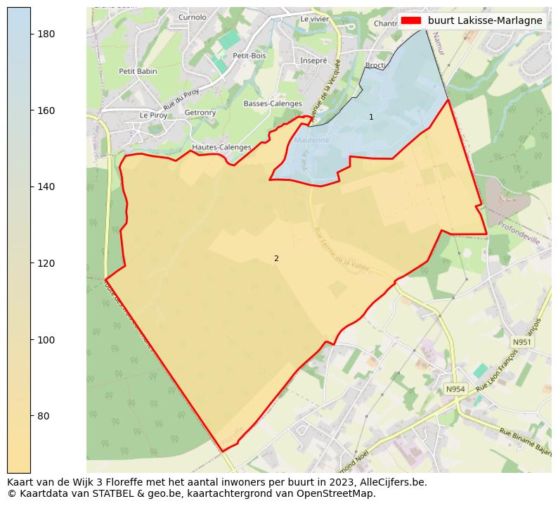 Aantal inwoners op de kaart van de buurt Lakisse-Marlagne: Op deze pagina vind je veel informatie over inwoners (zoals de verdeling naar leeftijdsgroepen, gezinssamenstelling, geslacht, autochtoon of Belgisch met een immigratie achtergrond,...), woningen (aantallen, types, prijs ontwikkeling, gebruik, type eigendom,...) en méér (autobezit, energieverbruik,...)  op basis van open data van STATBEL en diverse andere bronnen!