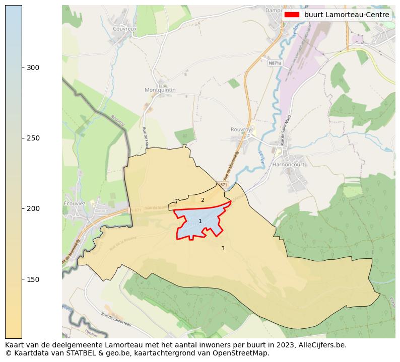 Aantal inwoners op de kaart van de buurt Lamorteau-Centre: Op deze pagina vind je veel informatie over inwoners (zoals de verdeling naar leeftijdsgroepen, gezinssamenstelling, geslacht, autochtoon of Belgisch met een immigratie achtergrond,...), woningen (aantallen, types, prijs ontwikkeling, gebruik, type eigendom,...) en méér (autobezit, energieverbruik,...)  op basis van open data van STATBEL en diverse andere bronnen!