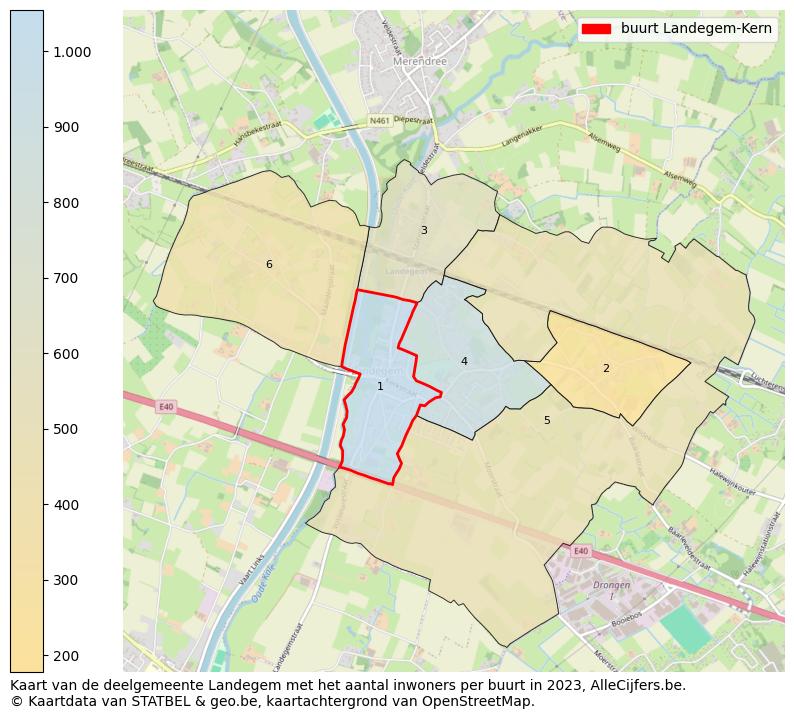 Aantal inwoners op de kaart van de buurt Landegem-Kern: Op deze pagina vind je veel informatie over inwoners (zoals de verdeling naar leeftijdsgroepen, gezinssamenstelling, geslacht, autochtoon of Belgisch met een immigratie achtergrond,...), woningen (aantallen, types, prijs ontwikkeling, gebruik, type eigendom,...) en méér (autobezit, energieverbruik,...)  op basis van open data van STATBEL en diverse andere bronnen!