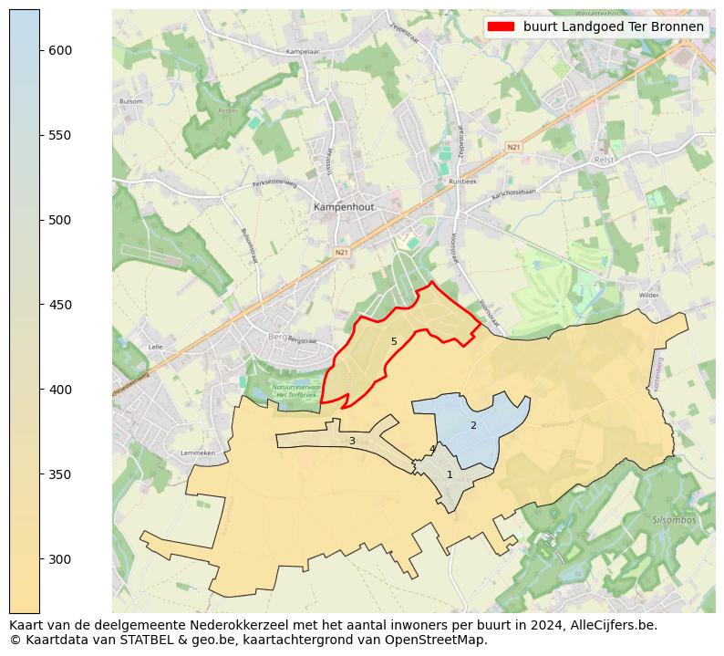 Aantal inwoners op de kaart van de buurt Landgoed Ter Bronnen: Op deze pagina vind je veel informatie over inwoners (zoals de verdeling naar leeftijdsgroepen, gezinssamenstelling, geslacht, autochtoon of Belgisch met een immigratie achtergrond,...), woningen (aantallen, types, prijs ontwikkeling, gebruik, type eigendom,...) en méér (autobezit, energieverbruik,...)  op basis van open data van STATBEL en diverse andere bronnen!