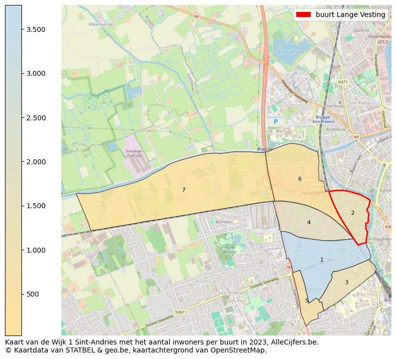 Aantal inwoners op de kaart van de buurt Lange Vesting: Op deze pagina vind je veel informatie over inwoners (zoals de verdeling naar leeftijdsgroepen, gezinssamenstelling, geslacht, autochtoon of Belgisch met een immigratie achtergrond,...), woningen (aantallen, types, prijs ontwikkeling, gebruik, type eigendom,...) en méér (autobezit, energieverbruik,...)  op basis van open data van STATBEL en diverse andere bronnen!