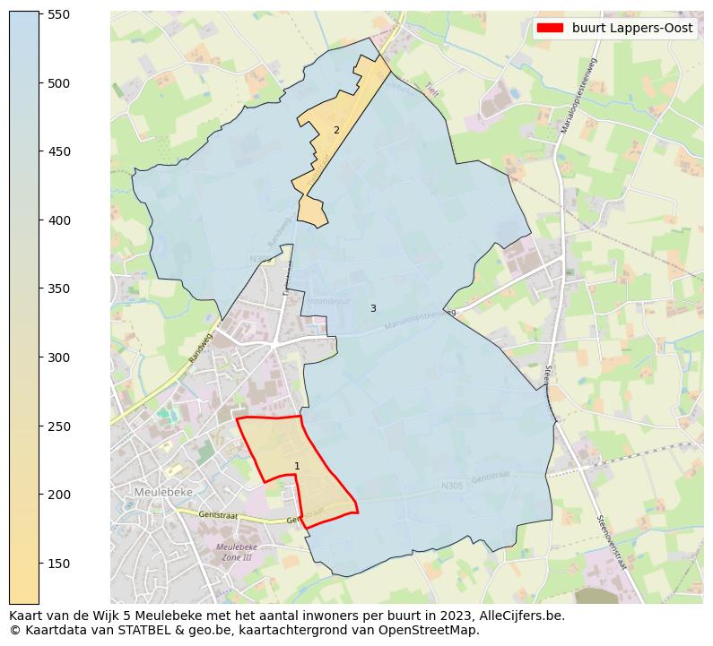 Aantal inwoners op de kaart van de buurt Lappers-Oost: Op deze pagina vind je veel informatie over inwoners (zoals de verdeling naar leeftijdsgroepen, gezinssamenstelling, geslacht, autochtoon of Belgisch met een immigratie achtergrond,...), woningen (aantallen, types, prijs ontwikkeling, gebruik, type eigendom,...) en méér (autobezit, energieverbruik,...)  op basis van open data van STATBEL en diverse andere bronnen!