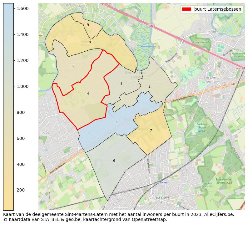 Aantal inwoners op de kaart van de buurt Latemsebossen: Op deze pagina vind je veel informatie over inwoners (zoals de verdeling naar leeftijdsgroepen, gezinssamenstelling, geslacht, autochtoon of Belgisch met een immigratie achtergrond,...), woningen (aantallen, types, prijs ontwikkeling, gebruik, type eigendom,...) en méér (autobezit, energieverbruik,...)  op basis van open data van STATBEL en diverse andere bronnen!