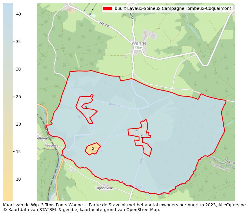 Aantal inwoners op de kaart van de buurt Lavaux-Spineux Campagne Tombeux-Coquaimont: Op deze pagina vind je veel informatie over inwoners (zoals de verdeling naar leeftijdsgroepen, gezinssamenstelling, geslacht, autochtoon of Belgisch met een immigratie achtergrond,...), woningen (aantallen, types, prijs ontwikkeling, gebruik, type eigendom,...) en méér (autobezit, energieverbruik,...)  op basis van open data van STATBEL en diverse andere bronnen!