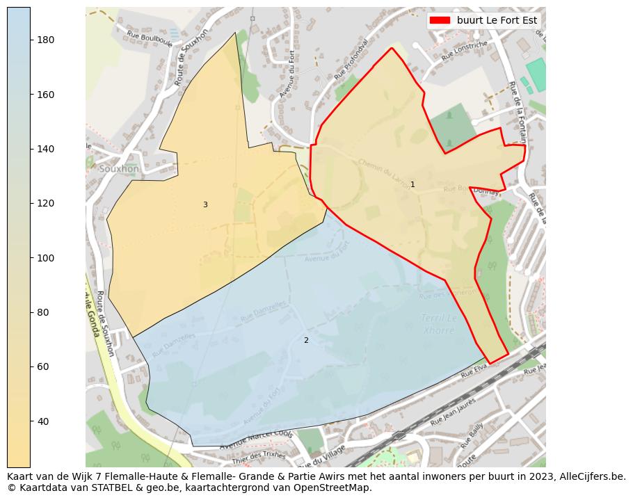 Aantal inwoners op de kaart van de buurt Le Fort Est: Op deze pagina vind je veel informatie over inwoners (zoals de verdeling naar leeftijdsgroepen, gezinssamenstelling, geslacht, autochtoon of Belgisch met een immigratie achtergrond,...), woningen (aantallen, types, prijs ontwikkeling, gebruik, type eigendom,...) en méér (autobezit, energieverbruik,...)  op basis van open data van STATBEL en diverse andere bronnen!