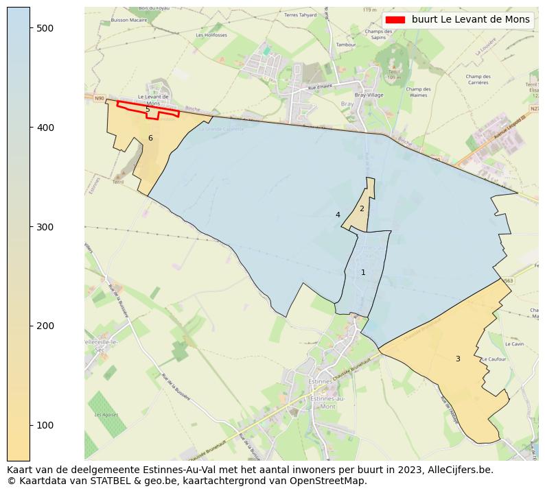 Aantal inwoners op de kaart van de buurt Le Levant de Mons: Op deze pagina vind je veel informatie over inwoners (zoals de verdeling naar leeftijdsgroepen, gezinssamenstelling, geslacht, autochtoon of Belgisch met een immigratie achtergrond,...), woningen (aantallen, types, prijs ontwikkeling, gebruik, type eigendom,...) en méér (autobezit, energieverbruik,...)  op basis van open data van STATBEL en diverse andere bronnen!