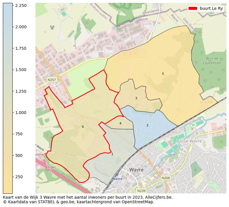Aantal inwoners op de kaart van de buurt Le Ry: Op deze pagina vind je veel informatie over inwoners (zoals de verdeling naar leeftijdsgroepen, gezinssamenstelling, geslacht, autochtoon of Belgisch met een immigratie achtergrond,...), woningen (aantallen, types, prijs ontwikkeling, gebruik, type eigendom,...) en méér (autobezit, energieverbruik,...)  op basis van open data van STATBEL en diverse andere bronnen!