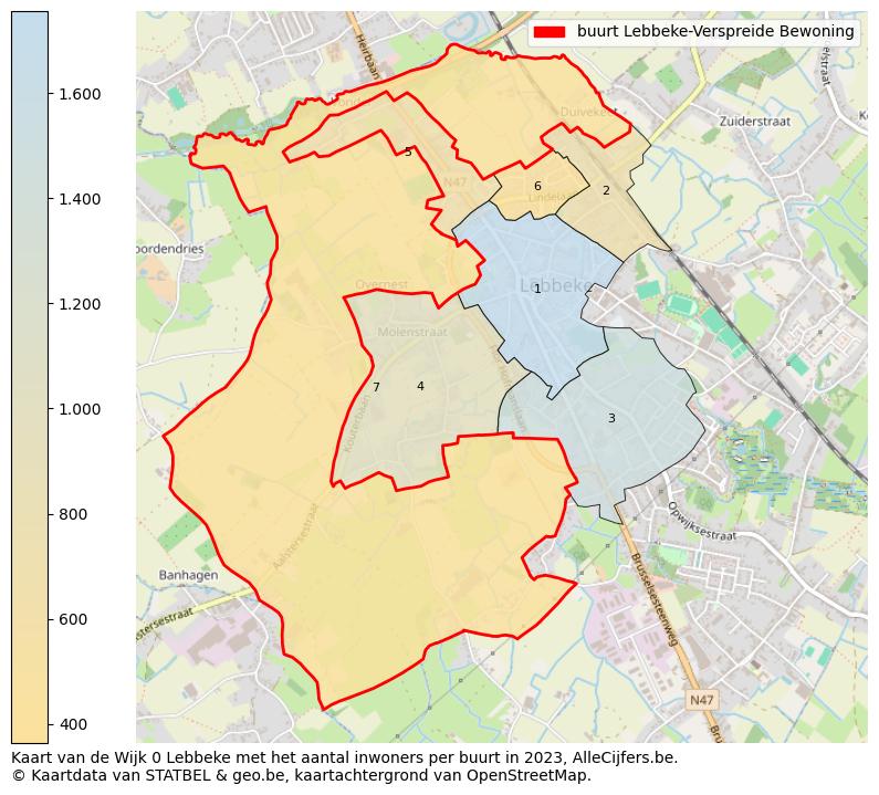 Aantal inwoners op de kaart van de buurt Lebbeke-Verspreide Bewoning: Op deze pagina vind je veel informatie over inwoners (zoals de verdeling naar leeftijdsgroepen, gezinssamenstelling, geslacht, autochtoon of Belgisch met een immigratie achtergrond,...), woningen (aantallen, types, prijs ontwikkeling, gebruik, type eigendom,...) en méér (autobezit, energieverbruik,...)  op basis van open data van STATBEL en diverse andere bronnen!