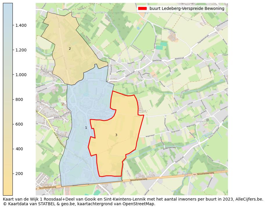 Aantal inwoners op de kaart van de buurt Ledeberg-Verspreide Bewoning: Op deze pagina vind je veel informatie over inwoners (zoals de verdeling naar leeftijdsgroepen, gezinssamenstelling, geslacht, autochtoon of Belgisch met een immigratie achtergrond,...), woningen (aantallen, types, prijs ontwikkeling, gebruik, type eigendom,...) en méér (autobezit, energieverbruik,...)  op basis van open data van STATBEL en diverse andere bronnen!