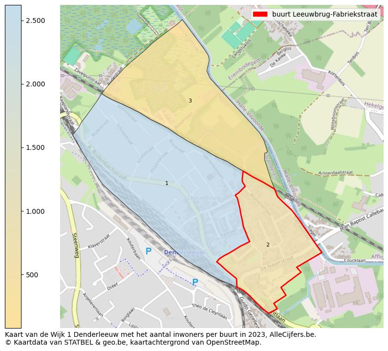 Aantal inwoners op de kaart van de buurt Leeuwbrug-Fabriekstraat: Op deze pagina vind je veel informatie over inwoners (zoals de verdeling naar leeftijdsgroepen, gezinssamenstelling, geslacht, autochtoon of Belgisch met een immigratie achtergrond,...), woningen (aantallen, types, prijs ontwikkeling, gebruik, type eigendom,...) en méér (autobezit, energieverbruik,...)  op basis van open data van STATBEL en diverse andere bronnen!