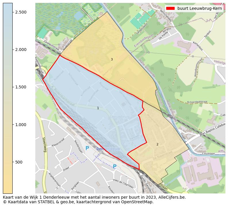 Aantal inwoners op de kaart van de buurt Leeuwbrug-Kern: Op deze pagina vind je veel informatie over inwoners (zoals de verdeling naar leeftijdsgroepen, gezinssamenstelling, geslacht, autochtoon of Belgisch met een immigratie achtergrond,...), woningen (aantallen, types, prijs ontwikkeling, gebruik, type eigendom,...) en méér (autobezit, energieverbruik,...)  op basis van open data van STATBEL en diverse andere bronnen!