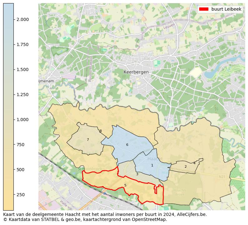 Aantal inwoners op de kaart van de buurt Leibeek: Op deze pagina vind je veel informatie over inwoners (zoals de verdeling naar leeftijdsgroepen, gezinssamenstelling, geslacht, autochtoon of Belgisch met een immigratie achtergrond,...), woningen (aantallen, types, prijs ontwikkeling, gebruik, type eigendom,...) en méér (autobezit, energieverbruik,...)  op basis van open data van STATBEL en diverse andere bronnen!