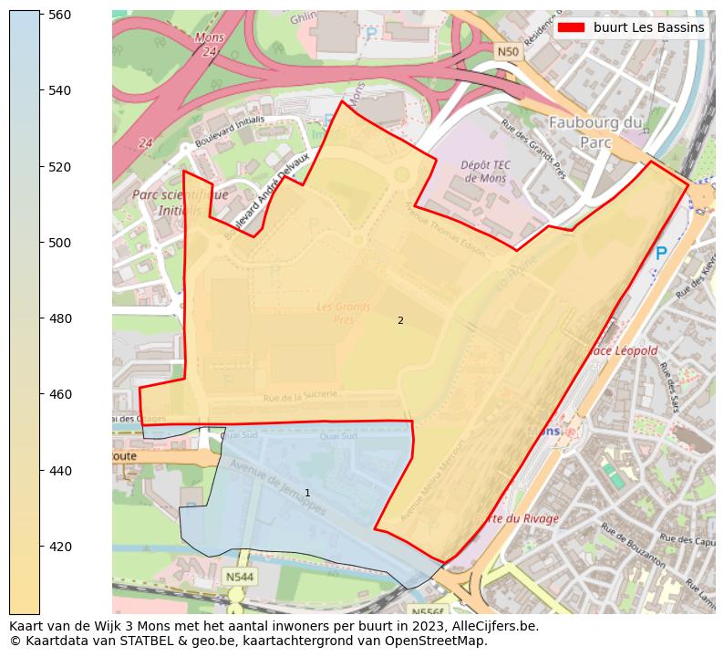 Aantal inwoners op de kaart van de buurt Les Bassins: Op deze pagina vind je veel informatie over inwoners (zoals de verdeling naar leeftijdsgroepen, gezinssamenstelling, geslacht, autochtoon of Belgisch met een immigratie achtergrond,...), woningen (aantallen, types, prijs ontwikkeling, gebruik, type eigendom,...) en méér (autobezit, energieverbruik,...)  op basis van open data van STATBEL en diverse andere bronnen!