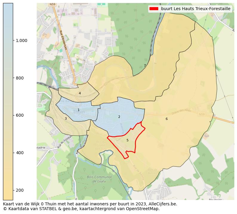 Aantal inwoners op de kaart van de buurt Les Hauts Trieux-Forestaille: Op deze pagina vind je veel informatie over inwoners (zoals de verdeling naar leeftijdsgroepen, gezinssamenstelling, geslacht, autochtoon of Belgisch met een immigratie achtergrond,...), woningen (aantallen, types, prijs ontwikkeling, gebruik, type eigendom,...) en méér (autobezit, energieverbruik,...)  op basis van open data van STATBEL en diverse andere bronnen!