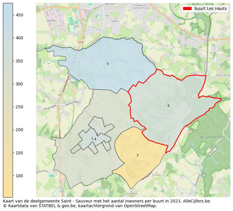 Aantal inwoners op de kaart van de buurt Les Hauts: Op deze pagina vind je veel informatie over inwoners (zoals de verdeling naar leeftijdsgroepen, gezinssamenstelling, geslacht, autochtoon of Belgisch met een immigratie achtergrond,...), woningen (aantallen, types, prijs ontwikkeling, gebruik, type eigendom,...) en méér (autobezit, energieverbruik,...)  op basis van open data van STATBEL en diverse andere bronnen!