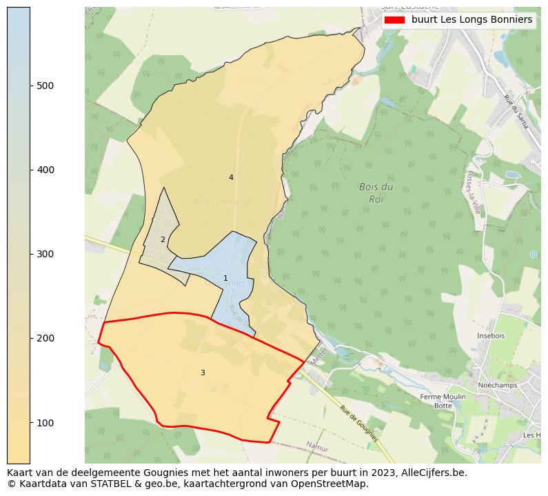 Aantal inwoners op de kaart van de buurt Les Longs Bonniers: Op deze pagina vind je veel informatie over inwoners (zoals de verdeling naar leeftijdsgroepen, gezinssamenstelling, geslacht, autochtoon of Belgisch met een immigratie achtergrond,...), woningen (aantallen, types, prijs ontwikkeling, gebruik, type eigendom,...) en méér (autobezit, energieverbruik,...)  op basis van open data van STATBEL en diverse andere bronnen!