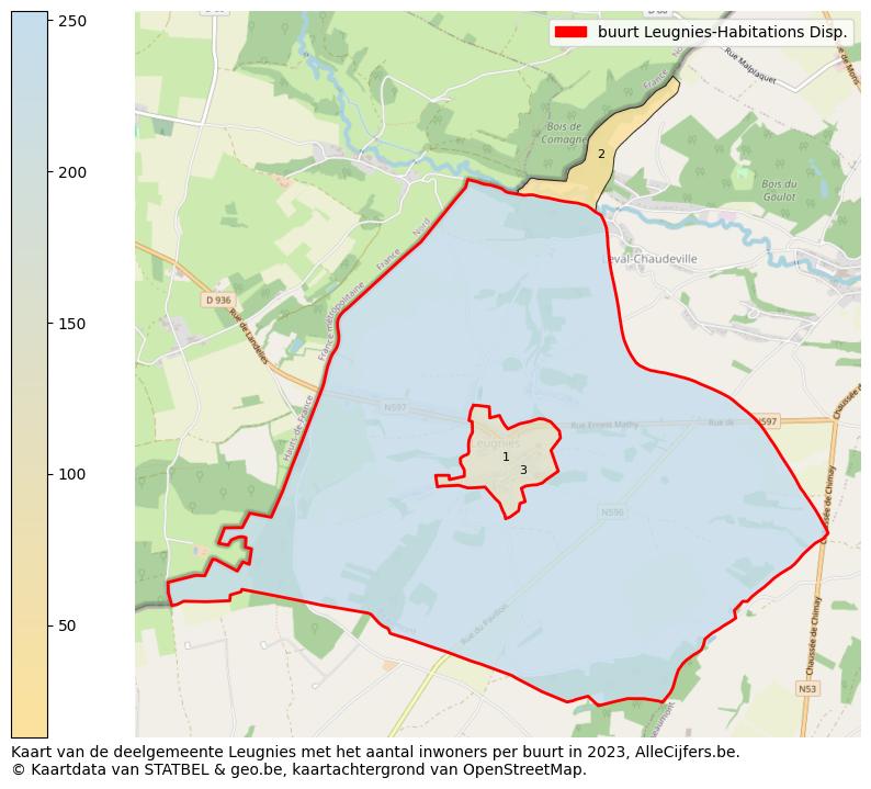 Aantal inwoners op de kaart van de buurt Leugnies-Habitations Disp.: Op deze pagina vind je veel informatie over inwoners (zoals de verdeling naar leeftijdsgroepen, gezinssamenstelling, geslacht, autochtoon of Belgisch met een immigratie achtergrond,...), woningen (aantallen, types, prijs ontwikkeling, gebruik, type eigendom,...) en méér (autobezit, energieverbruik,...)  op basis van open data van STATBEL en diverse andere bronnen!