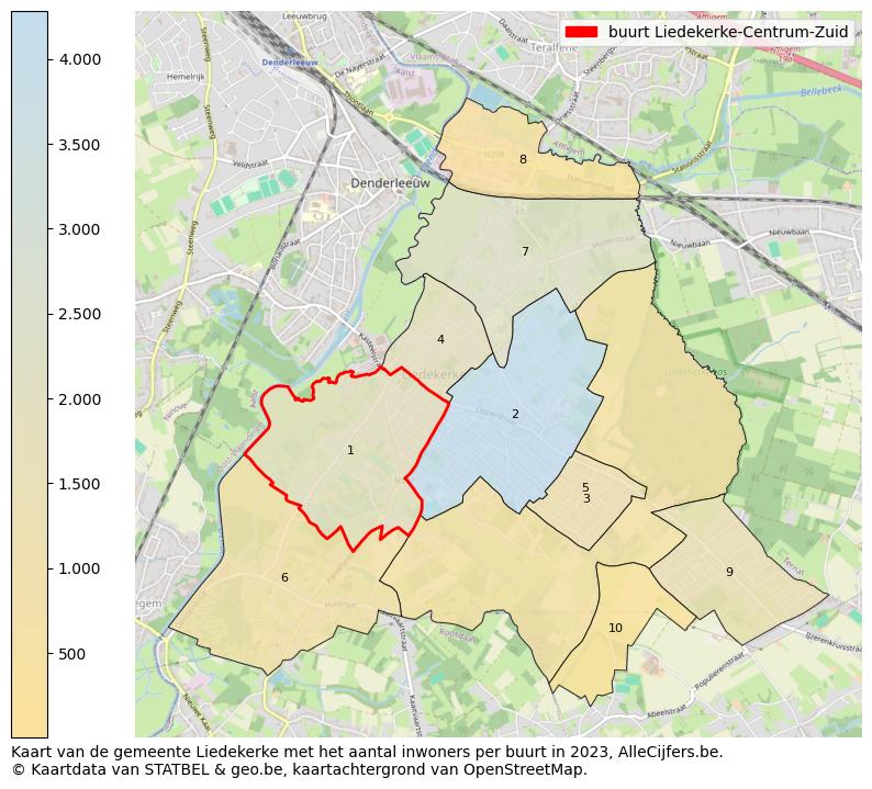 Aantal inwoners op de kaart van de buurt Liedekerke-Centrum-Zuid: Op deze pagina vind je veel informatie over inwoners (zoals de verdeling naar leeftijdsgroepen, gezinssamenstelling, geslacht, autochtoon of Belgisch met een immigratie achtergrond,...), woningen (aantallen, types, prijs ontwikkeling, gebruik, type eigendom,...) en méér (autobezit, energieverbruik,...)  op basis van open data van STATBEL en diverse andere bronnen!