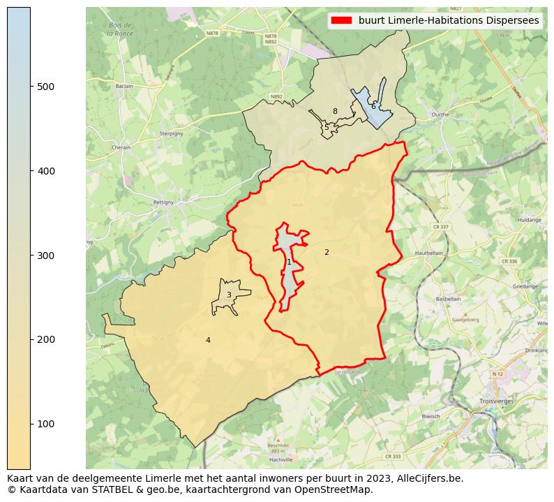 Aantal inwoners op de kaart van de buurt Limerle-Habitations Dispersees: Op deze pagina vind je veel informatie over inwoners (zoals de verdeling naar leeftijdsgroepen, gezinssamenstelling, geslacht, autochtoon of Belgisch met een immigratie achtergrond,...), woningen (aantallen, types, prijs ontwikkeling, gebruik, type eigendom,...) en méér (autobezit, energieverbruik,...)  op basis van open data van STATBEL en diverse andere bronnen!