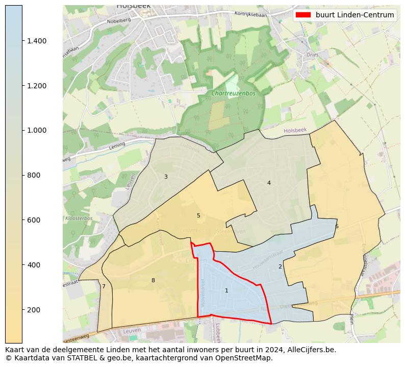 Aantal inwoners op de kaart van de buurt Linden-Centrum: Op deze pagina vind je veel informatie over inwoners (zoals de verdeling naar leeftijdsgroepen, gezinssamenstelling, geslacht, autochtoon of Belgisch met een immigratie achtergrond,...), woningen (aantallen, types, prijs ontwikkeling, gebruik, type eigendom,...) en méér (autobezit, energieverbruik,...)  op basis van open data van STATBEL en diverse andere bronnen!