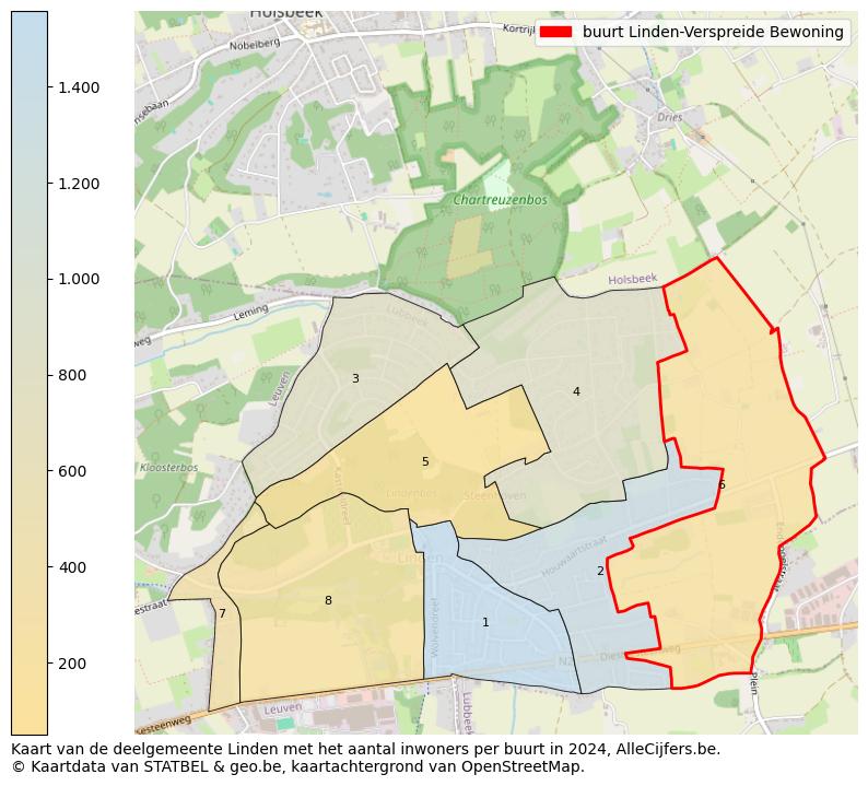 Aantal inwoners op de kaart van de buurt Linden-Verspreide Bewoning: Op deze pagina vind je veel informatie over inwoners (zoals de verdeling naar leeftijdsgroepen, gezinssamenstelling, geslacht, autochtoon of Belgisch met een immigratie achtergrond,...), woningen (aantallen, types, prijs ontwikkeling, gebruik, type eigendom,...) en méér (autobezit, energieverbruik,...)  op basis van open data van STATBEL en diverse andere bronnen!