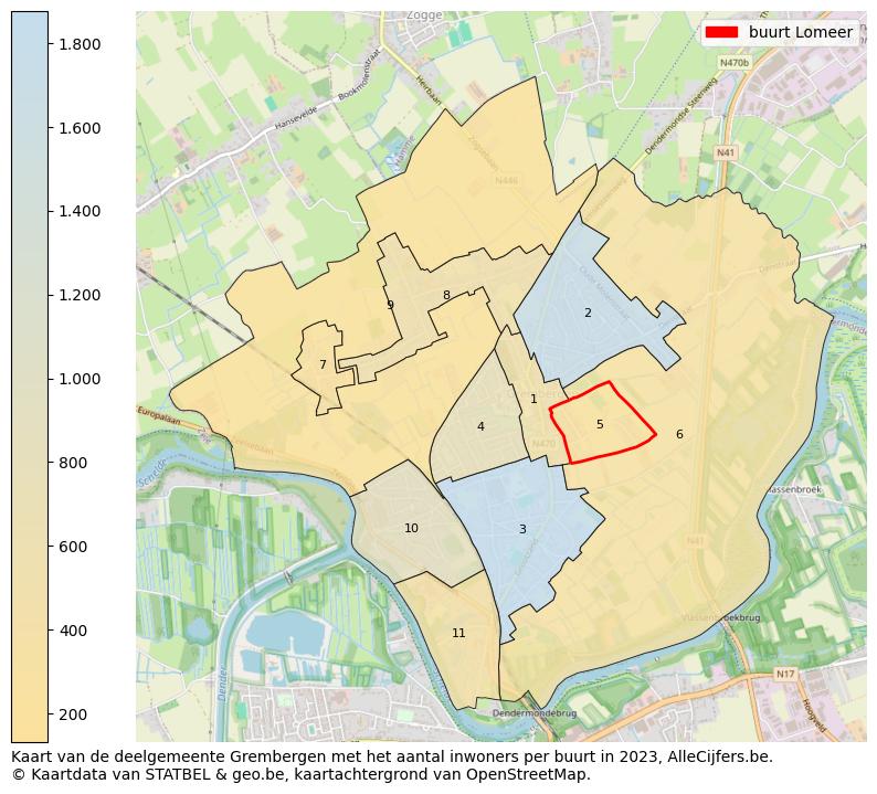 Aantal inwoners op de kaart van de buurt Lomeer: Op deze pagina vind je veel informatie over inwoners (zoals de verdeling naar leeftijdsgroepen, gezinssamenstelling, geslacht, autochtoon of Belgisch met een immigratie achtergrond,...), woningen (aantallen, types, prijs ontwikkeling, gebruik, type eigendom,...) en méér (autobezit, energieverbruik,...)  op basis van open data van STATBEL en diverse andere bronnen!