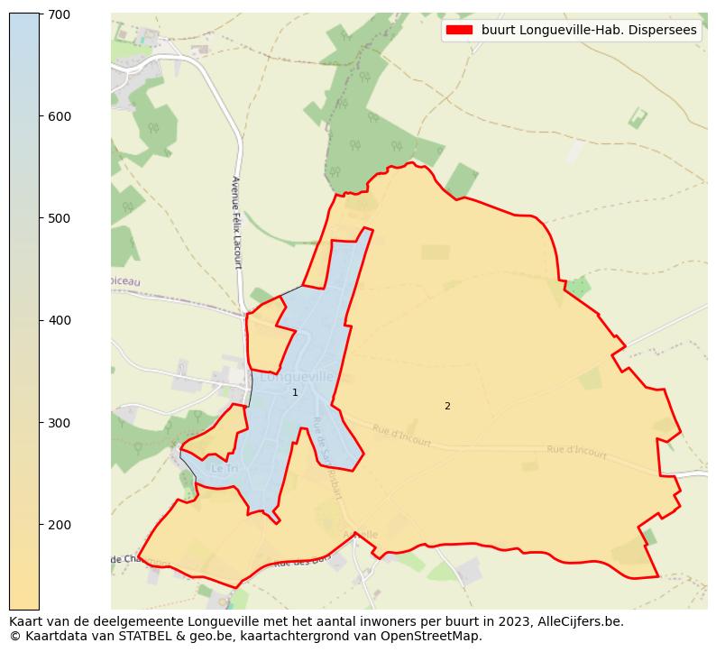 Aantal inwoners op de kaart van de buurt Longueville-Hab. Dispersees: Op deze pagina vind je veel informatie over inwoners (zoals de verdeling naar leeftijdsgroepen, gezinssamenstelling, geslacht, autochtoon of Belgisch met een immigratie achtergrond,...), woningen (aantallen, types, prijs ontwikkeling, gebruik, type eigendom,...) en méér (autobezit, energieverbruik,...)  op basis van open data van STATBEL en diverse andere bronnen!