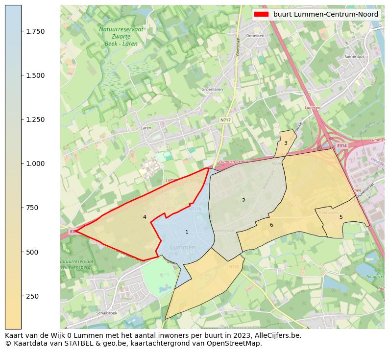 Aantal inwoners op de kaart van de buurt Lummen-Centrum-Noord: Op deze pagina vind je veel informatie over inwoners (zoals de verdeling naar leeftijdsgroepen, gezinssamenstelling, geslacht, autochtoon of Belgisch met een immigratie achtergrond,...), woningen (aantallen, types, prijs ontwikkeling, gebruik, type eigendom,...) en méér (autobezit, energieverbruik,...)  op basis van open data van STATBEL en diverse andere bronnen!