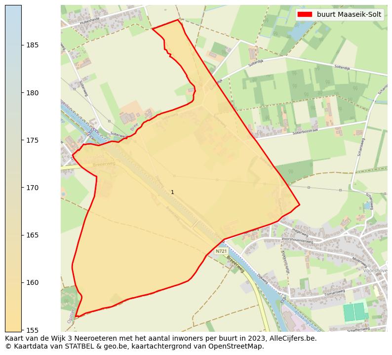 Aantal inwoners op de kaart van de buurt Maaseik-Solt: Op deze pagina vind je veel informatie over inwoners (zoals de verdeling naar leeftijdsgroepen, gezinssamenstelling, geslacht, autochtoon of Belgisch met een immigratie achtergrond,...), woningen (aantallen, types, prijs ontwikkeling, gebruik, type eigendom,...) en méér (autobezit, energieverbruik,...)  op basis van open data van STATBEL en diverse andere bronnen!