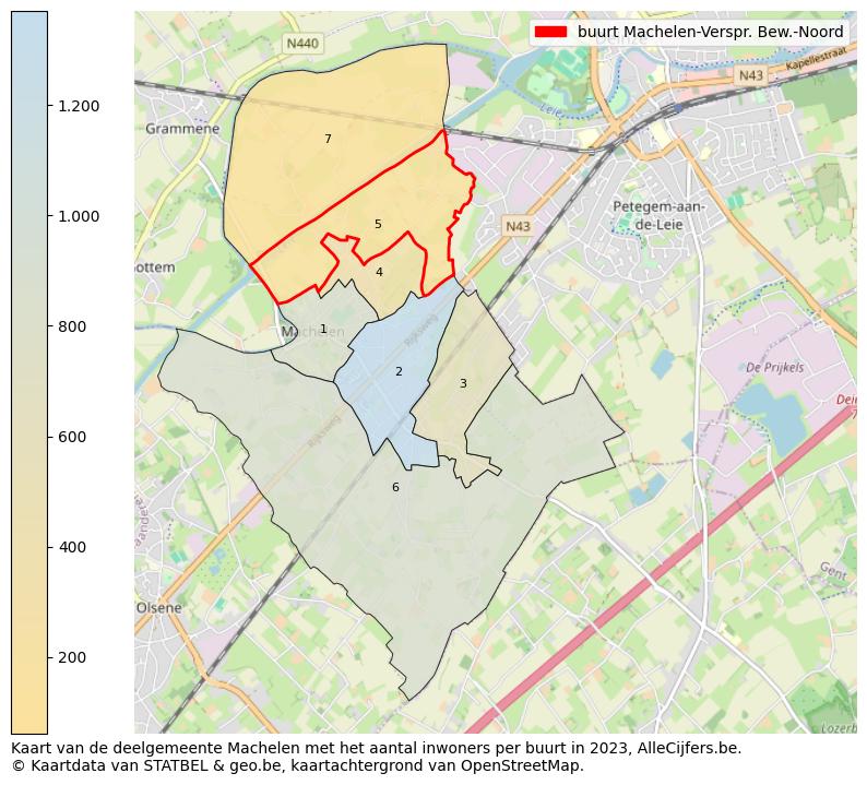 Aantal inwoners op de kaart van de buurt Machelen-Verspr. Bew.-Noord: Op deze pagina vind je veel informatie over inwoners (zoals de verdeling naar leeftijdsgroepen, gezinssamenstelling, geslacht, autochtoon of Belgisch met een immigratie achtergrond,...), woningen (aantallen, types, prijs ontwikkeling, gebruik, type eigendom,...) en méér (autobezit, energieverbruik,...)  op basis van open data van STATBEL en diverse andere bronnen!