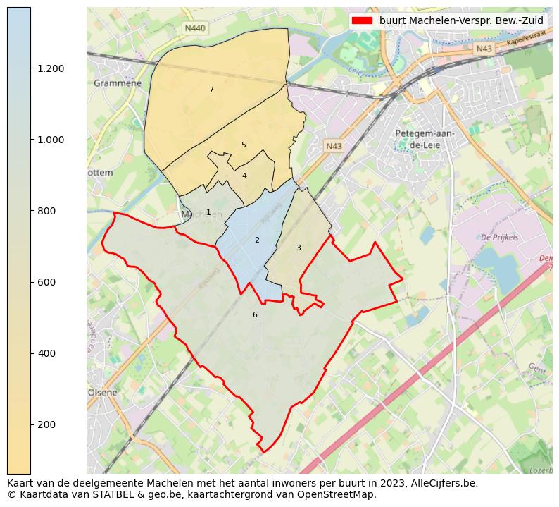 Aantal inwoners op de kaart van de buurt Machelen-Verspr. Bew.-Zuid: Op deze pagina vind je veel informatie over inwoners (zoals de verdeling naar leeftijdsgroepen, gezinssamenstelling, geslacht, autochtoon of Belgisch met een immigratie achtergrond,...), woningen (aantallen, types, prijs ontwikkeling, gebruik, type eigendom,...) en méér (autobezit, energieverbruik,...)  op basis van open data van STATBEL en diverse andere bronnen!