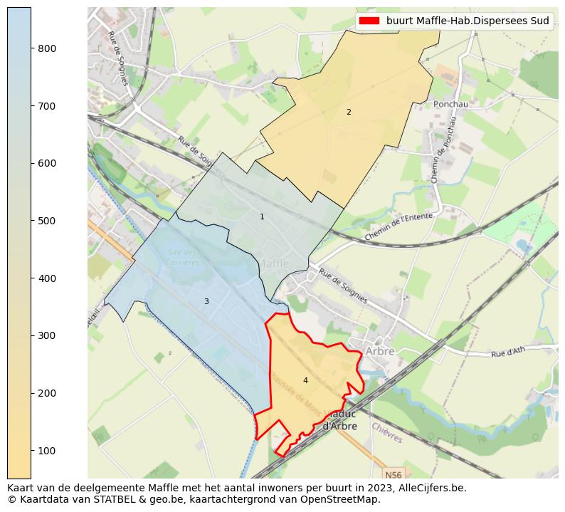 Aantal inwoners op de kaart van de buurt Maffle-Hab.Dispersees Sud: Op deze pagina vind je veel informatie over inwoners (zoals de verdeling naar leeftijdsgroepen, gezinssamenstelling, geslacht, autochtoon of Belgisch met een immigratie achtergrond,...), woningen (aantallen, types, prijs ontwikkeling, gebruik, type eigendom,...) en méér (autobezit, energieverbruik,...)  op basis van open data van STATBEL en diverse andere bronnen!