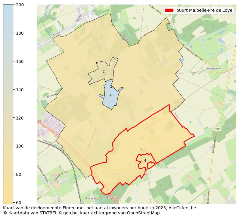 Aantal inwoners op de kaart van de buurt Maibelle-Pre de Loye: Op deze pagina vind je veel informatie over inwoners (zoals de verdeling naar leeftijdsgroepen, gezinssamenstelling, geslacht, autochtoon of Belgisch met een immigratie achtergrond,...), woningen (aantallen, types, prijs ontwikkeling, gebruik, type eigendom,...) en méér (autobezit, energieverbruik,...)  op basis van open data van STATBEL en diverse andere bronnen!