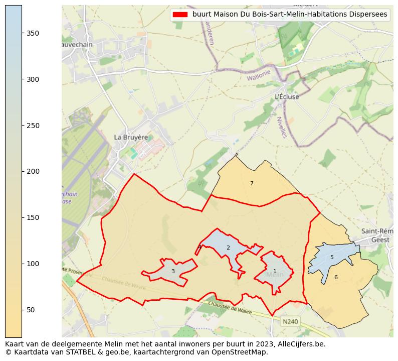 Aantal inwoners op de kaart van de buurt Maison Du Bois-Sart-Melin-Habitations Dispersees: Op deze pagina vind je veel informatie over inwoners (zoals de verdeling naar leeftijdsgroepen, gezinssamenstelling, geslacht, autochtoon of Belgisch met een immigratie achtergrond,...), woningen (aantallen, types, prijs ontwikkeling, gebruik, type eigendom,...) en méér (autobezit, energieverbruik,...)  op basis van open data van STATBEL en diverse andere bronnen!