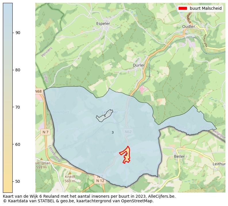Aantal inwoners op de kaart van de buurt Malscheid: Op deze pagina vind je veel informatie over inwoners (zoals de verdeling naar leeftijdsgroepen, gezinssamenstelling, geslacht, autochtoon of Belgisch met een immigratie achtergrond,...), woningen (aantallen, types, prijs ontwikkeling, gebruik, type eigendom,...) en méér (autobezit, energieverbruik,...)  op basis van open data van STATBEL en diverse andere bronnen!