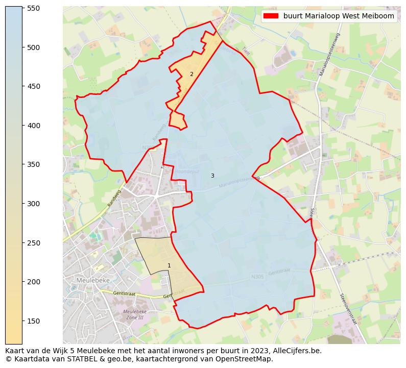 Aantal inwoners op de kaart van de buurt Marialoop West Meiboom: Op deze pagina vind je veel informatie over inwoners (zoals de verdeling naar leeftijdsgroepen, gezinssamenstelling, geslacht, autochtoon of Belgisch met een immigratie achtergrond,...), woningen (aantallen, types, prijs ontwikkeling, gebruik, type eigendom,...) en méér (autobezit, energieverbruik,...)  op basis van open data van STATBEL en diverse andere bronnen!