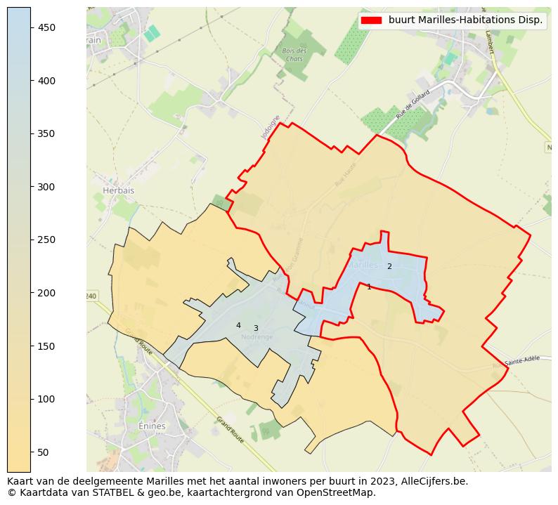 Aantal inwoners op de kaart van de buurt Marilles-Habitations Disp.: Op deze pagina vind je veel informatie over inwoners (zoals de verdeling naar leeftijdsgroepen, gezinssamenstelling, geslacht, autochtoon of Belgisch met een immigratie achtergrond,...), woningen (aantallen, types, prijs ontwikkeling, gebruik, type eigendom,...) en méér (autobezit, energieverbruik,...)  op basis van open data van STATBEL en diverse andere bronnen!