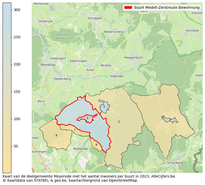 Aantal inwoners op de kaart van de buurt Medell-Zerstreute Bewohnung: Op deze pagina vind je veel informatie over inwoners (zoals de verdeling naar leeftijdsgroepen, gezinssamenstelling, geslacht, autochtoon of Belgisch met een immigratie achtergrond,...), woningen (aantallen, types, prijs ontwikkeling, gebruik, type eigendom,...) en méér (autobezit, energieverbruik,...)  op basis van open data van STATBEL en diverse andere bronnen!