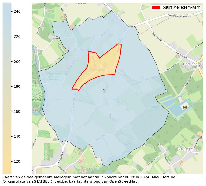 Aantal inwoners op de kaart van de buurt Meilegem-Kern: Op deze pagina vind je veel informatie over inwoners (zoals de verdeling naar leeftijdsgroepen, gezinssamenstelling, geslacht, autochtoon of Belgisch met een immigratie achtergrond,...), woningen (aantallen, types, prijs ontwikkeling, gebruik, type eigendom,...) en méér (autobezit, energieverbruik,...)  op basis van open data van STATBEL en diverse andere bronnen!