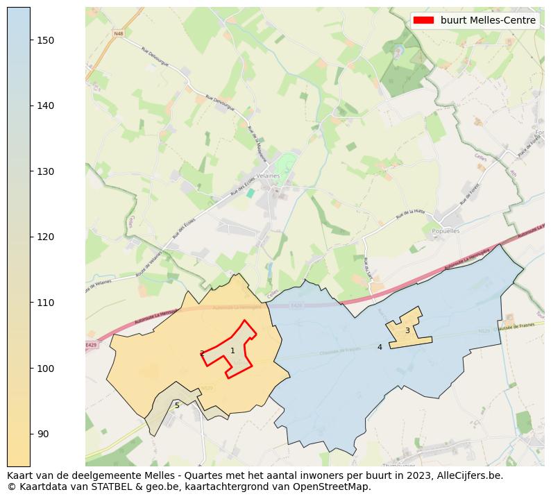 Aantal inwoners op de kaart van de buurt Melles-Centre: Op deze pagina vind je veel informatie over inwoners (zoals de verdeling naar leeftijdsgroepen, gezinssamenstelling, geslacht, autochtoon of Belgisch met een immigratie achtergrond,...), woningen (aantallen, types, prijs ontwikkeling, gebruik, type eigendom,...) en méér (autobezit, energieverbruik,...)  op basis van open data van STATBEL en diverse andere bronnen!