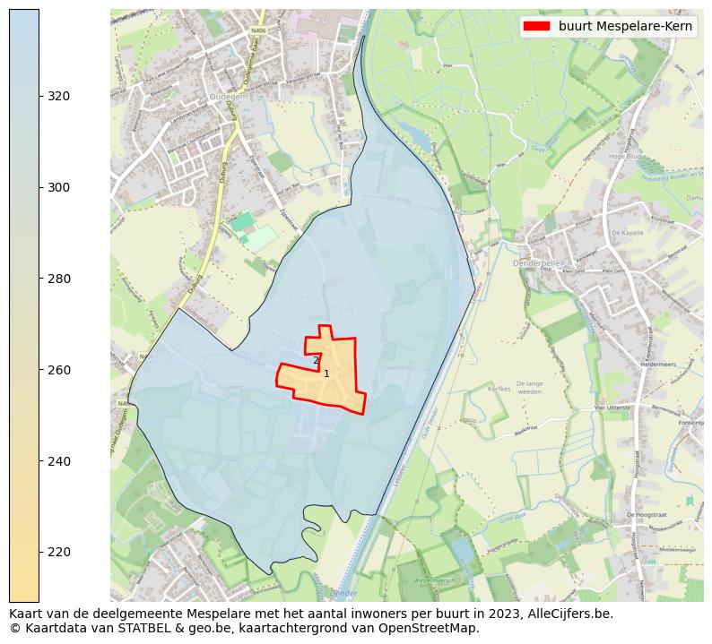 Aantal inwoners op de kaart van de buurt Mespelare-Kern: Op deze pagina vind je veel informatie over inwoners (zoals de verdeling naar leeftijdsgroepen, gezinssamenstelling, geslacht, autochtoon of Belgisch met een immigratie achtergrond,...), woningen (aantallen, types, prijs ontwikkeling, gebruik, type eigendom,...) en méér (autobezit, energieverbruik,...)  op basis van open data van STATBEL en diverse andere bronnen!